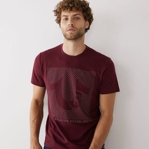 True Religion Rymstone tee sz various burgundy
